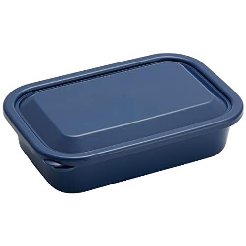 スケーター (skater) 保存容器 スモークネイビー M 830ml ふわっとフタ付 軽量 フー...