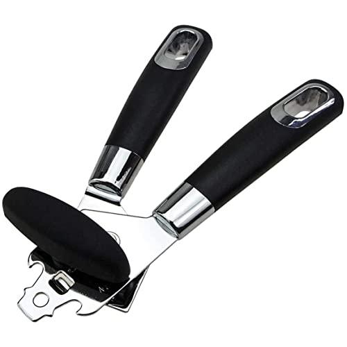 缶切り歯車式 安全滑らかなエッジ、頑丈ステンレススチールブレード 回転缶切り (缶切り)