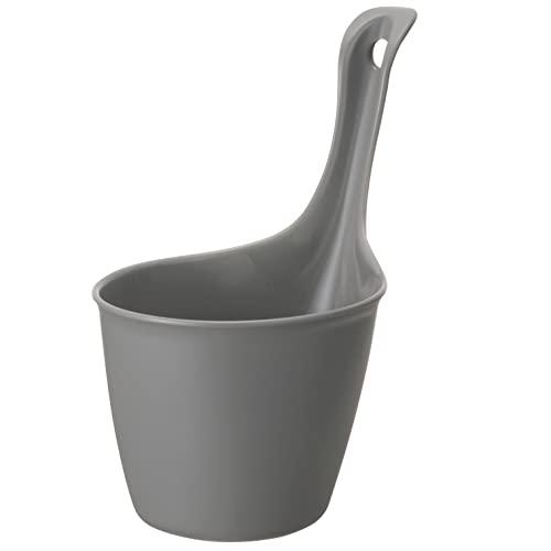 リッチェル 手桶 ハユール ウオッシュボール グレー 日本製 抗菌加工 持ち手付き 風呂 浴室 洗面...