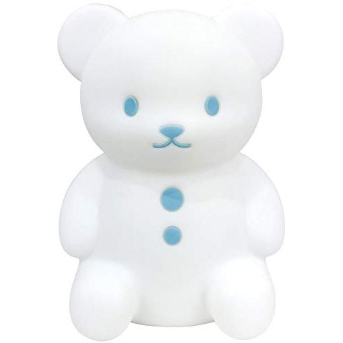 シリコン製 LEDライト くまのおやすみライト ブルー W15×D13×H20cm EX-3013
