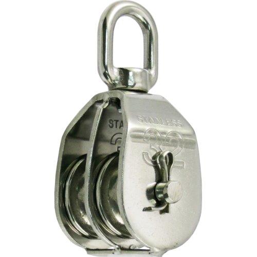 ひめじや ステンレス 豆ブロック(滑車) 2車 #32