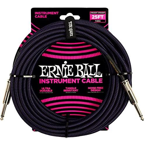 正規品 ERNIE BALL 6397 楽器用シールドケーブル 25フィート BRAIDED INS...