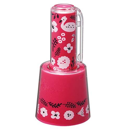 シャチハタ ネーム9 着せ替えパーツ クリップホルダー&amp;スタンド 北欧柄ピンク XL-9PKHST/...