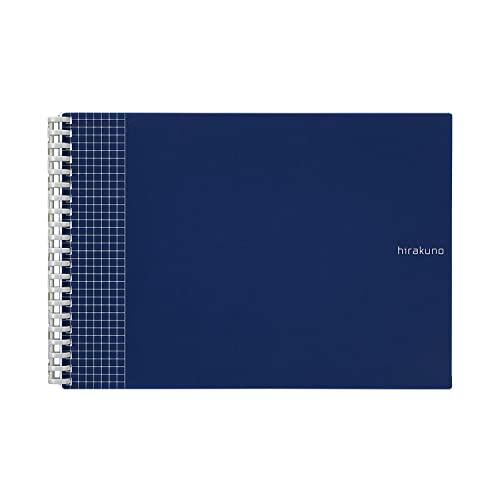 リヒトラブ 開く リングノート ツイストノート セミB5E hirakuno E型 21穴 ネイビー...
