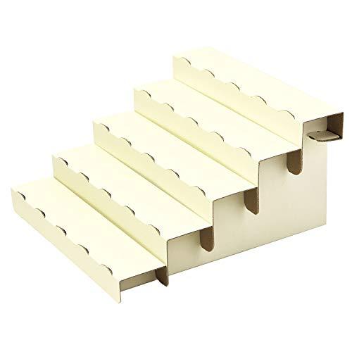 ササガワ ディスプレイ オリジナルワークス 5段飾り 組立式 2台 ホワイト 44-5840