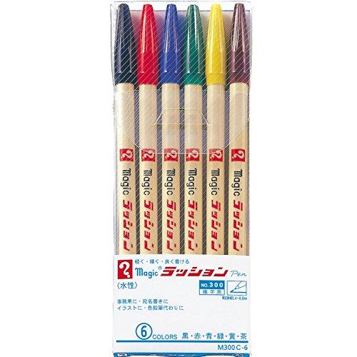 寺西化学 マジック 水性ペン ラッションペン No.300 6色 M300C-6