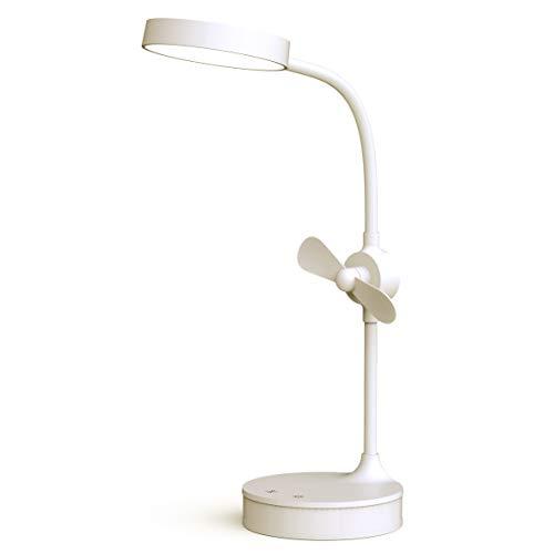 ナカサ どこでもミラーライト ミニ扇風機付き ホワイト NML-106F W