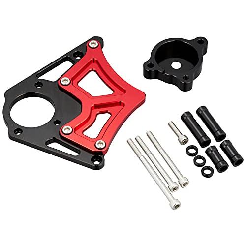 ポッシュ(POSH) バイク用品 スプロケットカバー with クラッチピストンベース ブラック/レ...