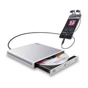 ロジテック CDドライブ スマホ タブレット向け 音楽CD取り込み USB2.0 Type-C変換アダプタ付 ホワイト LDR-PMJ8U2RW｜川西ストア
