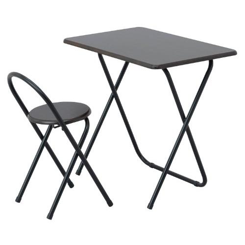 ナカバヤシ 折りたたみデスク&amp;チェア ダーク木目 FDC-101DM