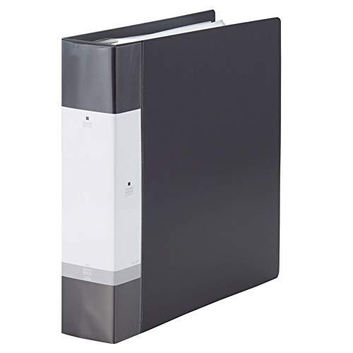 リヒトラブ クリヤーブック 交換式 A4 30穴 55枚+1枚 黒 G3808-24