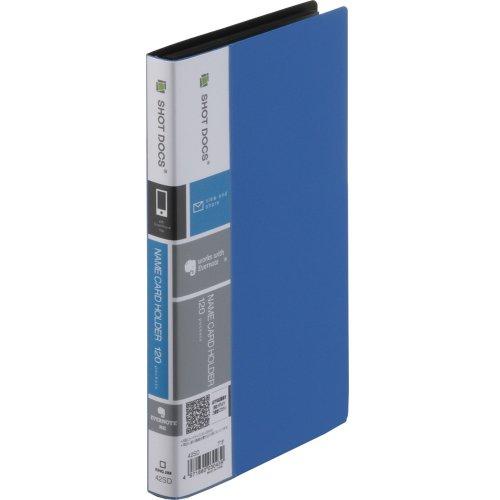 キングジム 名刺ホルダー ショットドックス コンパクトタイプ 120ポケット 青 42SD-B