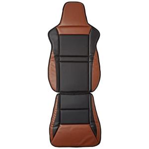 ボンフォーム(BONFORM) シートカバー レーシングレザー 軽/普通車 前席フリーサイズ 抗菌防臭ブラウン 4078-91BR｜hapitize
