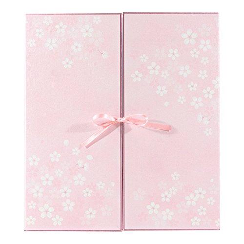 ミドリ 色紙 カラー色紙 両開き リボン 桜柄 33146006