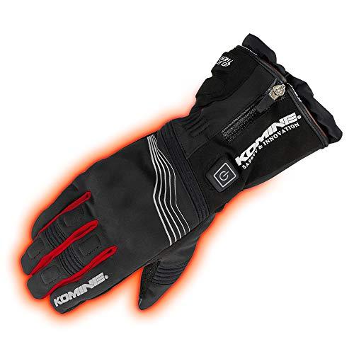 コミネ(KOMINE) バイク用 プロテクトエレクトリックグローブ12V ブラック/レッド XL E...