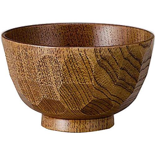 イシダ(Ishida) 汁椀 亀甲木目 11×11×6.6cm 木製汁椀 67754