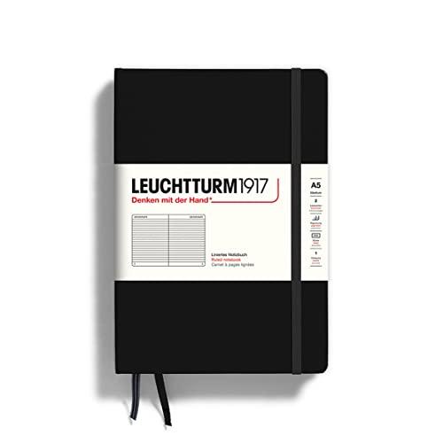 LEUCHTTURM1917 ロイヒトトゥルム ノート A5 横罫 ブラック 300612 正規輸入...