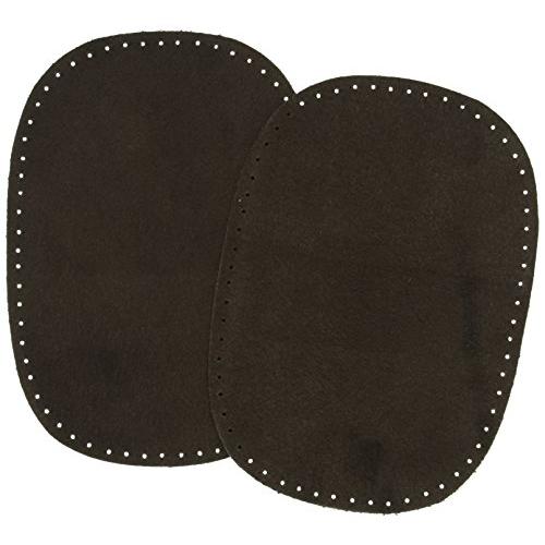 KAWAGUCHI 本革ひじあて 約縦150×横108mm 2枚入り 茶 93-461