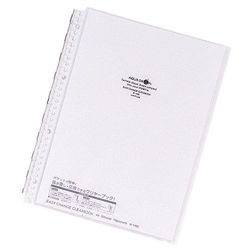 リヒトラブ クリヤーブック 交換式 A4 30穴 10P 乳白 N1482-1