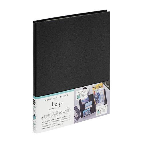 ナカバヤシ ログプラス（フリー台紙+クリアポケット） ブラック A-LPA4H-D