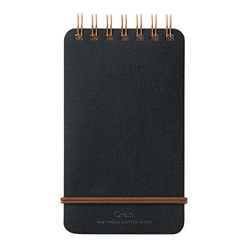 ミドリ メモ帳 WM リングメモ グレイン 黒 11796006