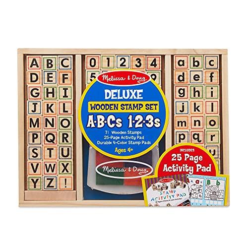 メリッサ&amp;ダグ(Melissa&amp;Doug) 木製おもちゃ アルファベット&amp;すうじ スタンプセットデラ...