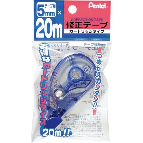 ぺんてる 修正テープ20M(カートリッジタイプ) テープ幅5mm XZT505W