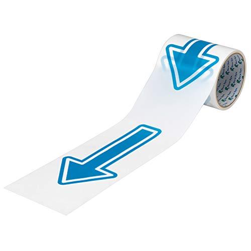 リンレイテープ やじるし君 養生テープ 100mm×10m巻き #655YJ-Blue