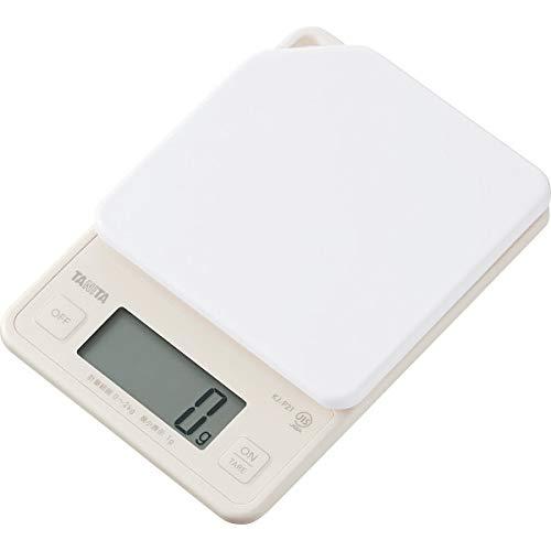 タニタ デジタルクッキングスケール アイボリー 最大計量1kg 最小表示1g