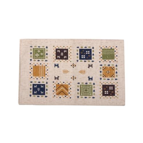 イケヒコ 玄関マット ギャベル アイボリー 約50×80cm ギャベ柄 洗える マット #20343...