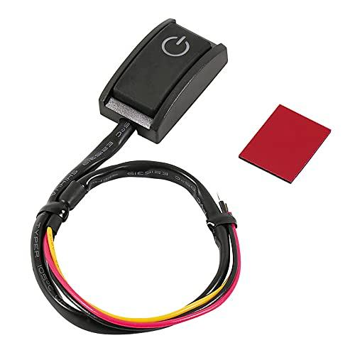 エーモン(amon) 貼り付けプッシュスイッチ ON-OFF DC12V・200mA 発光色:ホワイ...