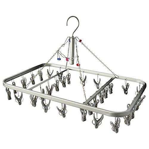 アイセン工業 軽量 アルミ 角ハンガー 32個 ピンチ 付き LK602 LK602