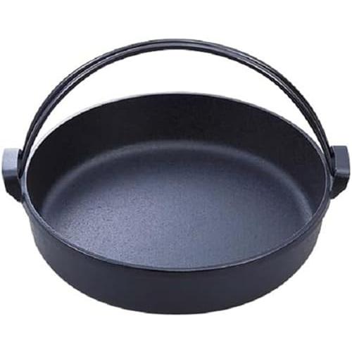 岩鋳 Iwachu すき焼き鍋 南部ツル付24 黒焼付 内径24cm IH対応 南部鉄器 20038