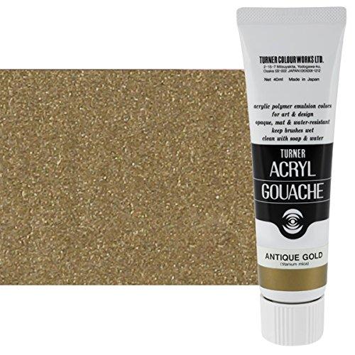 ターナー色彩(Turner Color) アクリルガッシュ アンティークゴールド AG040076 ...