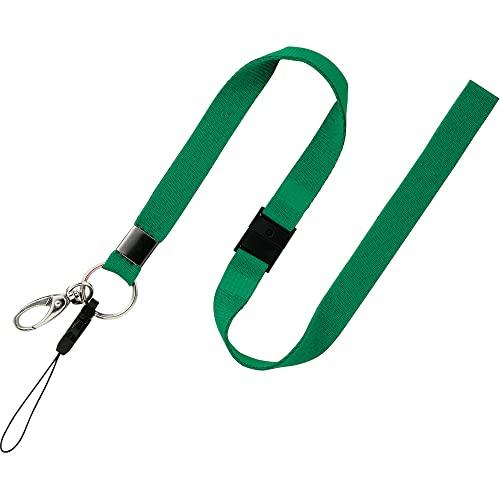 オープン工業 ストラップ 幅広 デジカメ 携帯電話 名札用 緑 NB-205-GN