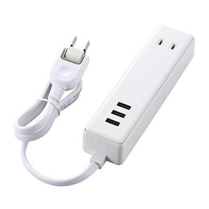 エレコム 電源タップ USB コンセント 60cm USB×3個 AC差し込み口×2個 3.4A ホワイト MOT-U10-2306WH｜hapitize