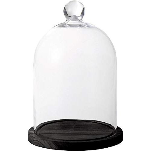 パセオ ウッドガラスドーム ブラック 18.5×18.5×27cm EX-45-27BK