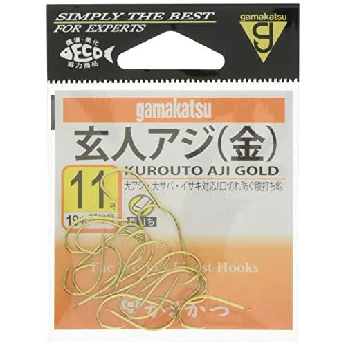 がまかつ(Gamakatsu) 玄人アジ フック 金 11号 釣り針