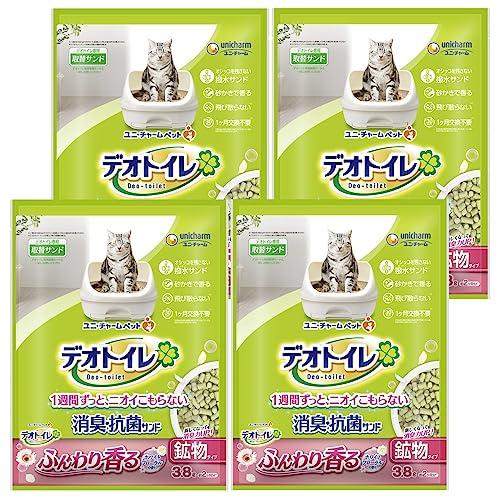 デオトイレ 猫用 サンド 香る消臭 抗菌サンド ホワイトフローラル 3.8L×4個 おしっこ ペット...