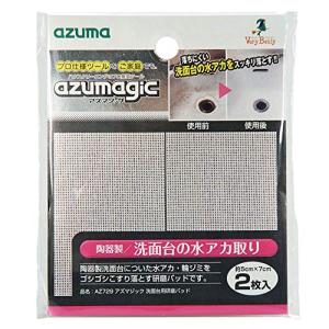 アズマ工業 アズマジック洗面台用研磨パッド 2枚入 洗面台の水アカ・輪ジミ汚れをスッキリ落とす プロ推奨の陶器製洗面台用研磨材 洗剤いらず水で濡｜hapitize