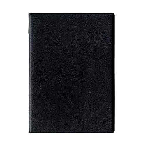オープン工業 メニューファイル レザー調 A4 黒 MN-153-BK ブラック