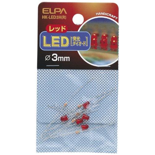 エルパ (ELPA) LED LED電球 工作 25mA 5個入 φ3mm レッド HK-LED3H...