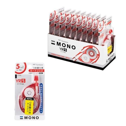 トンボ鉛筆 修正テープ MONO モノYX用カートリッジ 5mm (CT-YX5 用つめ替え) 10...