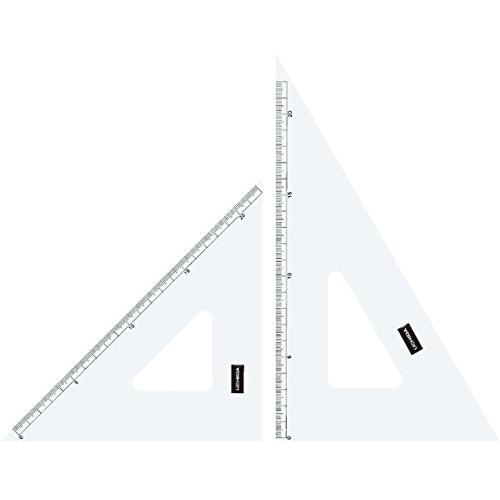 ウチダ製図器 ウチダ 三角定規 18cm×2mm 目盛り付 1-809-1802