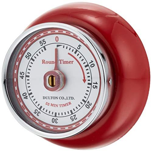 ダルトン(Dulton) キッチン タイマー ウィズ マグネット レッド スチール アナログ レトロ...