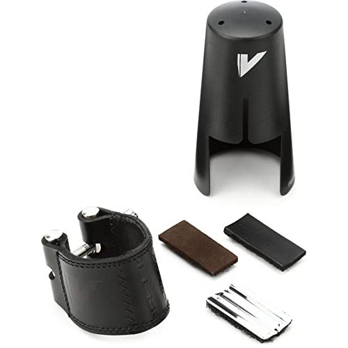 バンドーレン　B♭クラリネット用 リガチャー&amp;プラスチックキャップレザー