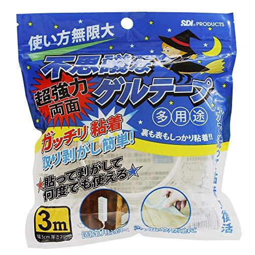 エスディアイジャパン 不思議なゲルテープ 透明 30mm×3m FG-3