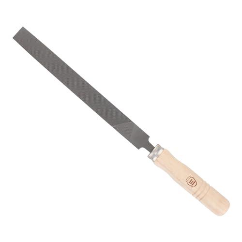 ツボサン 柄付き鉄工ヤスリ 荒目 平 200mm TE-1