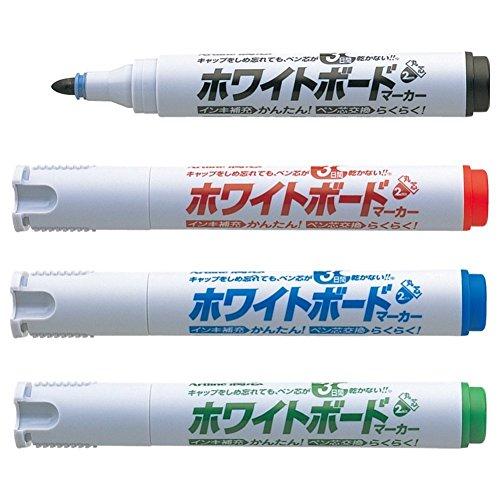 シヤチハタ アートライン潤芯ホワイトボードマーカー K-527/4W 丸芯 4色セット