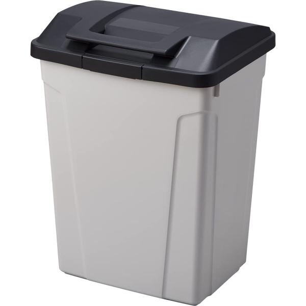 アスベル ゴミ箱 日本製 屋外 フタ付 ロック付き ハンドル付分別ダストボックス70L ブラック 幅...